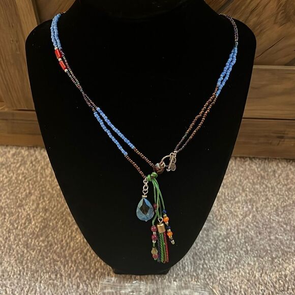 NEW Premier Designs beaded Tassel multi strand necklace - Picture 1 of 4
